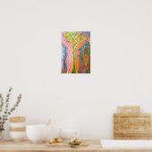 Drucken oder Poster mit psychedelischem Baumdesign (Küche)