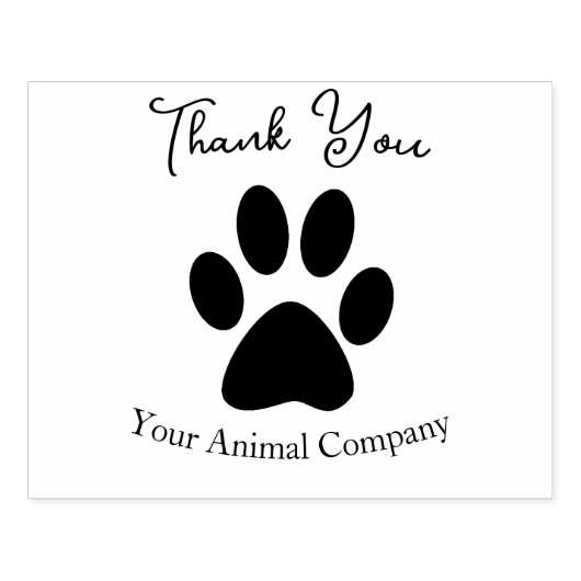 Drucken per Paw Vielen Dank und Ihr benutzerdefini Gummistempel (Prägung)
