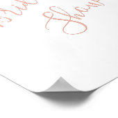 Drucken, Poster Papier BEGRÜSSEN SIE IM Brautparty (Ecke)