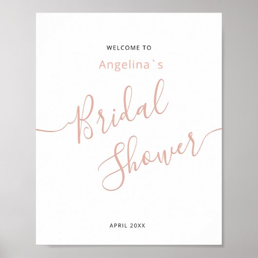 Drucken, Poster Papier BEGRÜSSEN SIE IM Brautparty (Vorne)