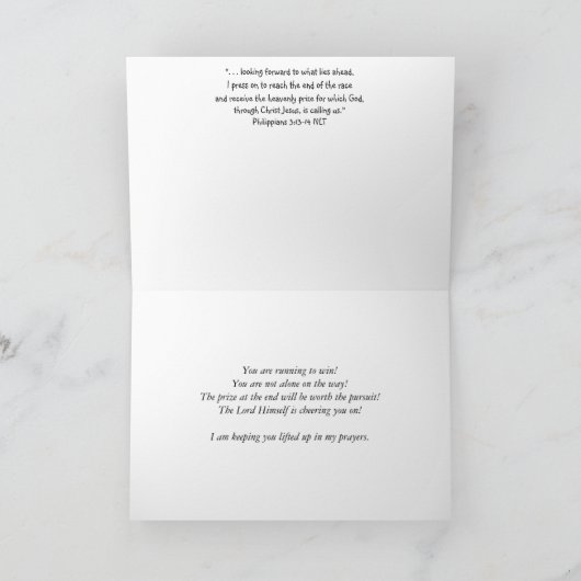 Drücken Sie auf die Grußkarte zur Förderung Karte (Innenseite)