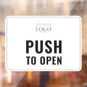 Drücken Sie auf Öffnen | Moderne Firmenlogos Fensteraufkleber (Blatt 2)