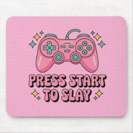 Drücken Sie auf Slay - Gamer Girl Kawaii Mousepad
