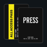 Drücken Sie das Abzeichen All Access Pass Event ID Einladung<br><div class="desc">Drücken Sie das Abzeichen All Access Pass Event ID 3.5" x 5"</div>