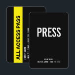 Drücken Sie das Abzeichen All Access Pass Event ID Einladung<br><div class="desc">Drücken Sie das Abzeichen All Access Pass Event ID 3.5" x 5"</div>