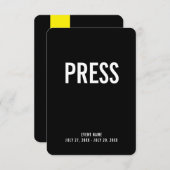 Drücken Sie das Abzeichen All Access Pass Event ID Einladung (Vorne/Hinten)