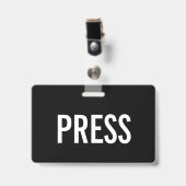 Drücken Sie das horizontale Abzeichen Alle Zugriff Ausweis (Vorderseite mit Clip)