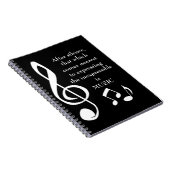 Drücken Sie das unübersehbare MusikNotebook. Notizblock (Rechte Seite)