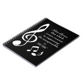 Drücken Sie das unübersehbare MusikNotebook. Notizblock (Linke Seite)