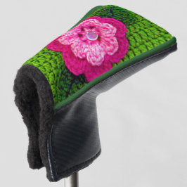 Drucken Sie die Blume in grün rosa. Golf Headcover