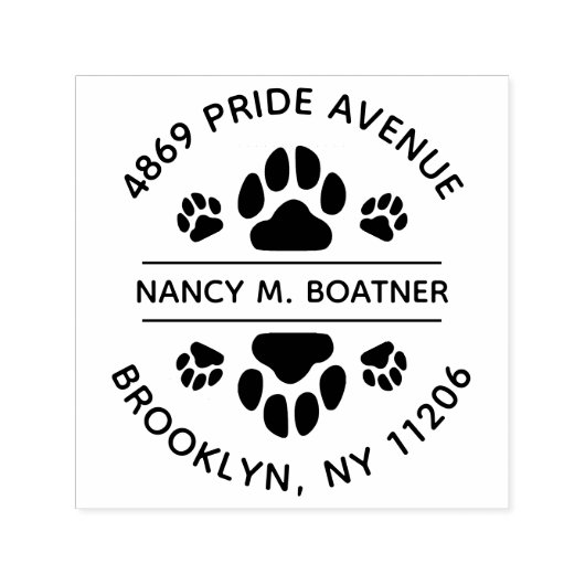 Drucken Sie die Briefmarke "Runde Rücksendeadresse Permastempel (Design)