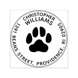 Drucken Sie die Briefmarke "Runde Rücksendeadresse Permastempel