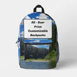 Drucken Sie die individuell anpassbare Vorlage aus Bedruckter Rucksack