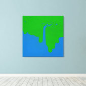 Drucken Sie die robuste Leinwand. Leinwanddruck (Insitu (Holzboden))