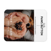 Drücken Sie die Schaltfläche Paws Save the Date Fl Magnet (Horizontal)