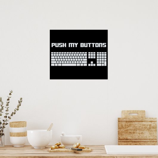 Drücken Sie die Tastatur der Tasten auf den Comput Poster (Küche)