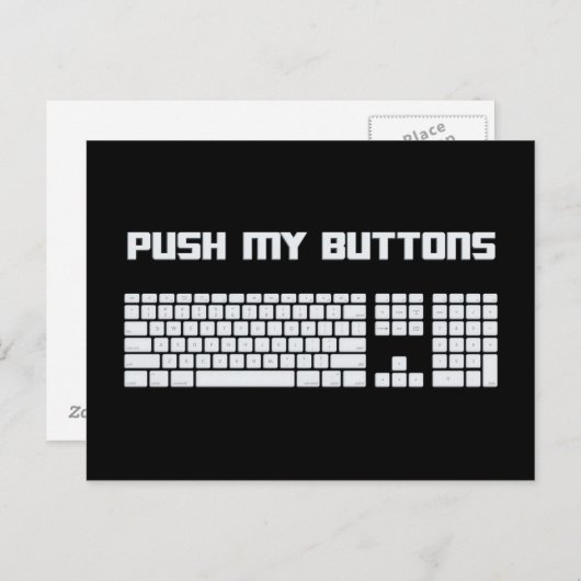 Drücken Sie die Tastatur der Tasten auf den Comput Postkarte (Vorne/Hinten)