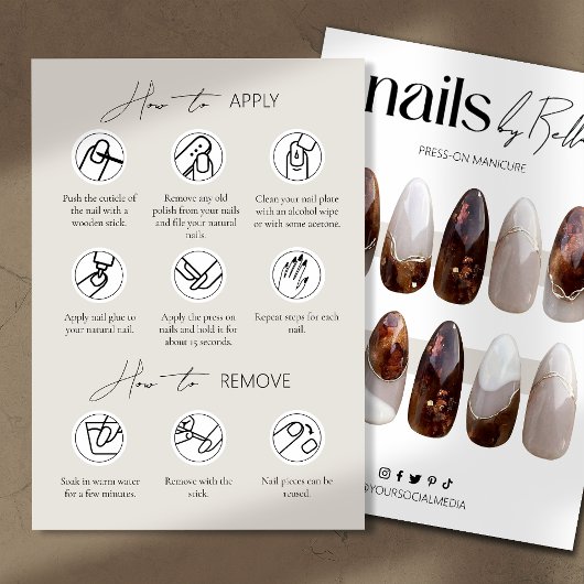 Drücken Sie die Taste "Nail Packaging Display Card Dankeskarte