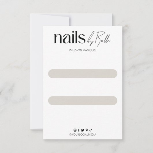 Drücken Sie die Taste "Nail Packaging Display Card Dankeskarte (Vorderseite)