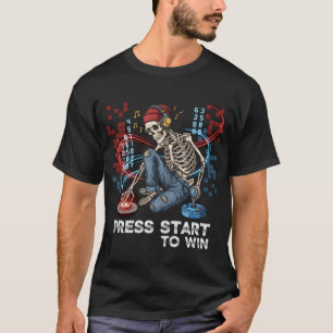 Drücken Sie die Taste Start, um Skeleton Gamer T - T-Shirt