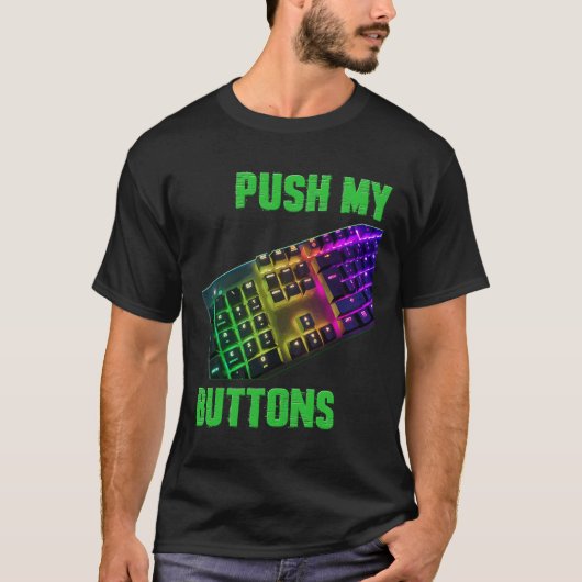 Drücken Sie die Tasten Coding Computer Programmer T-Shirt (Vorderseite)