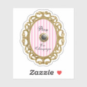 Drücken Sie für Champagner Rosa Gold Barock Luxus  Aufkleber (Blatt)