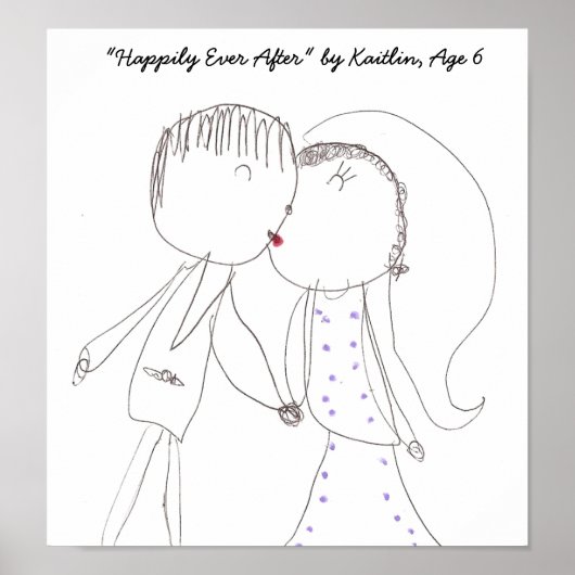 Drucken Sie "glücklich immer nach" Poster (Vorne)