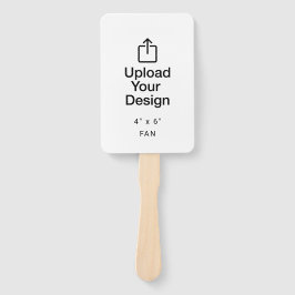 Drucken Sie Ihr 4 Zoll x 6 Zoll Hochzeitsfan-Progr Fächer