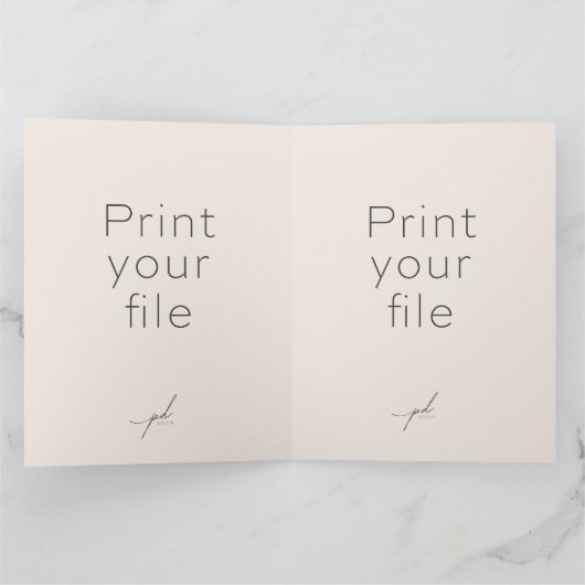 DRUCKEN SIE IHR DESIGN AUF EINER Grußkarte Karte (Innenseite)