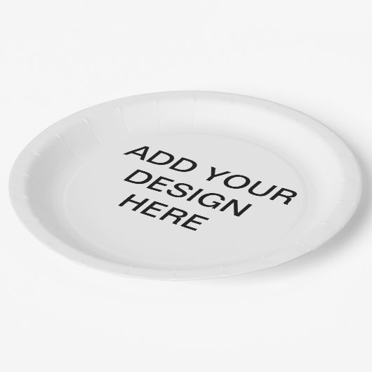 Drucken Sie Ihr Design auf Papierplatte Pappteller (Schrägansicht)