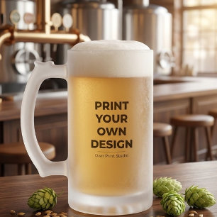 Drucken Sie Ihr Eigenes Mein Eigenes auf Bestell Mattglas Bierglas