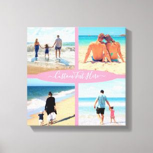 Drucken Sie Ihre Bilder-Collage-Leinwand mit Text  Leinwanddruck