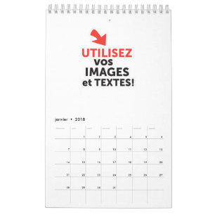 Drucken Sie Ihre Designs online auf Französisch Kalender
