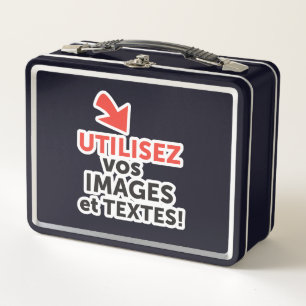 Drucken Sie Ihre DIY-Designs online auf Französisc Metall Lunch Box