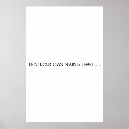 DRUCKEN SIE IHRE EIGENE SITZKARTE POSTER (Vorne)