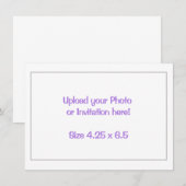Drucken Sie Ihre eigenen Einladungen - Größe 4.25  (Vorne/Hinten)