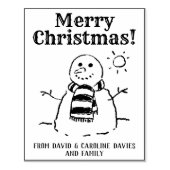 Drucken Sie Ihre eigenen Snowman Weihnachtskarten Gummistempel (Prägung)