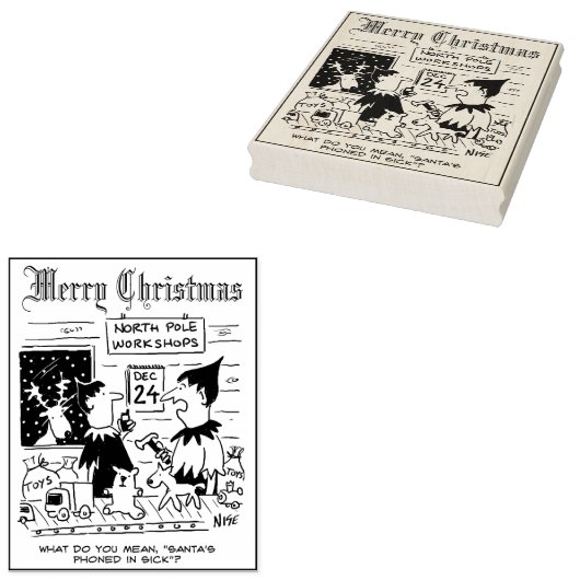 Drucken Sie Ihre eigenen Weihnachtskarten Gummistempel (Stempel)