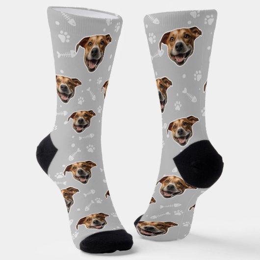 Drucken Sie Ihre Foto-Pet-Gesichtssocken individue Socken (Gewinkelt)