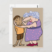 Drücken Sie Ihre Wangen Postkarte (Vorne/Hinten)