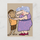 Drücken Sie Ihre Wangen Postkarte (Vorderseite)