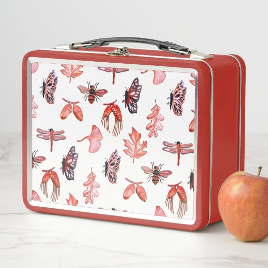 Drucken Sie Lunch-Box mit Roter Natur Metall Brotdose (Beispiel)