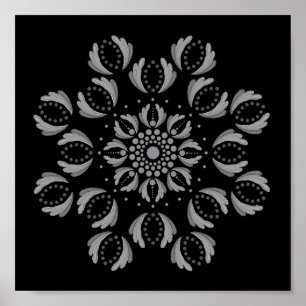 Drucken Sie sich ein eigenes Mandala Template Post Poster