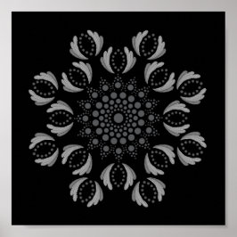 Drucken Sie sich ein eigenes Mandala Template Post Poster