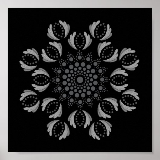 Drucken Sie sich ein eigenes Mandala Template Post Poster (Vorne)