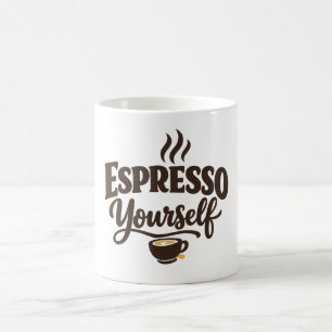 Drücken Sie sich in Kaffee aus Kaffeetasse