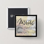 Drücken Sie sich mit Musik-Knopf aus Button (Vorne & Hinten)