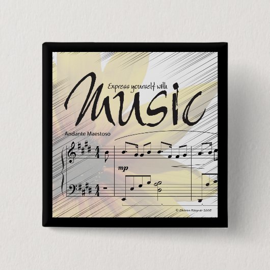 Drücken Sie sich mit Musik-Knopf aus Button (Vorderseite)