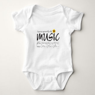 Drücken Sie sich mit Musik-Säugling aus Baby Strampler