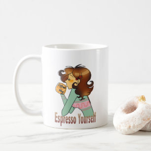 Drücken Sie Sich Selbst Cute Kaffee Design Kaffeetasse